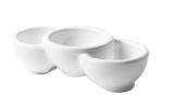 Tapas schaaltje rond 3 vaks wit Melamine