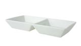 Schaaltje 2 vaks 25x12cm Royal Ivory