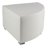 Hoekpoef rond wit (45x45cm)