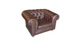 Chesterfield bank, 1 zits fauteuil (125x100cm)