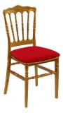 Stoel Napoleon goud incl. kussen en hoesje rood