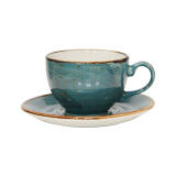 Blue koffie/cappuccino kop en schotel Steelite Craft (per 15 stuks)