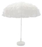 Parasol raffia wit 180cm Ø