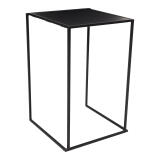 Statafel Black Steel met zwart blad 70x70cm