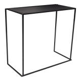 Statafel Black Steel met zwart blad 120x56cm