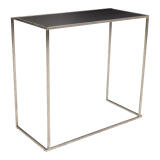 Statafel Steel (RVS) met zwart blad 120x56cm