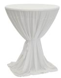 Statafeldecoratie met lint, wit (exclusief statafel) 