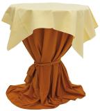 Statafeldecoratie met lint, cognac-bruin (exclusief statafel) 