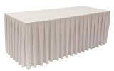 Tafelrok met bovenkleed wit 80x200cm