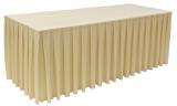 Tafelrok met bovenkleed ecru 80x200cm