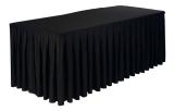 Tafelrok met bovenkleed zwart 80x120cm