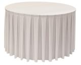 Tafelrok met bovenkleed wit 150cm Ø