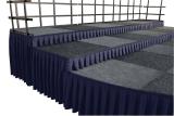 Podiumrok 100cm hoog blauw (per 4 mtr)