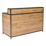 Hout Verhoogd klapbuffet Black Steel (160x70cm) met opstaande rand