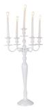 Kandelaar 5 armig 80cm hoog (wit)