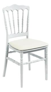 Stoel Napoleon wit incl. kussen en hoesje wit – Wit