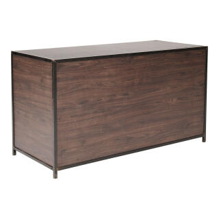 Walnoot hout klapbuffet Black Steel (160x70cm) – Walnoot hout