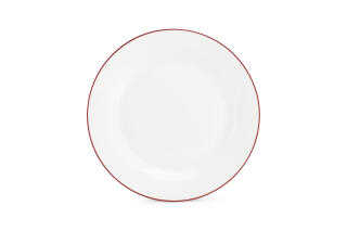 Plat bord 27cm burgundy rim – 27cm