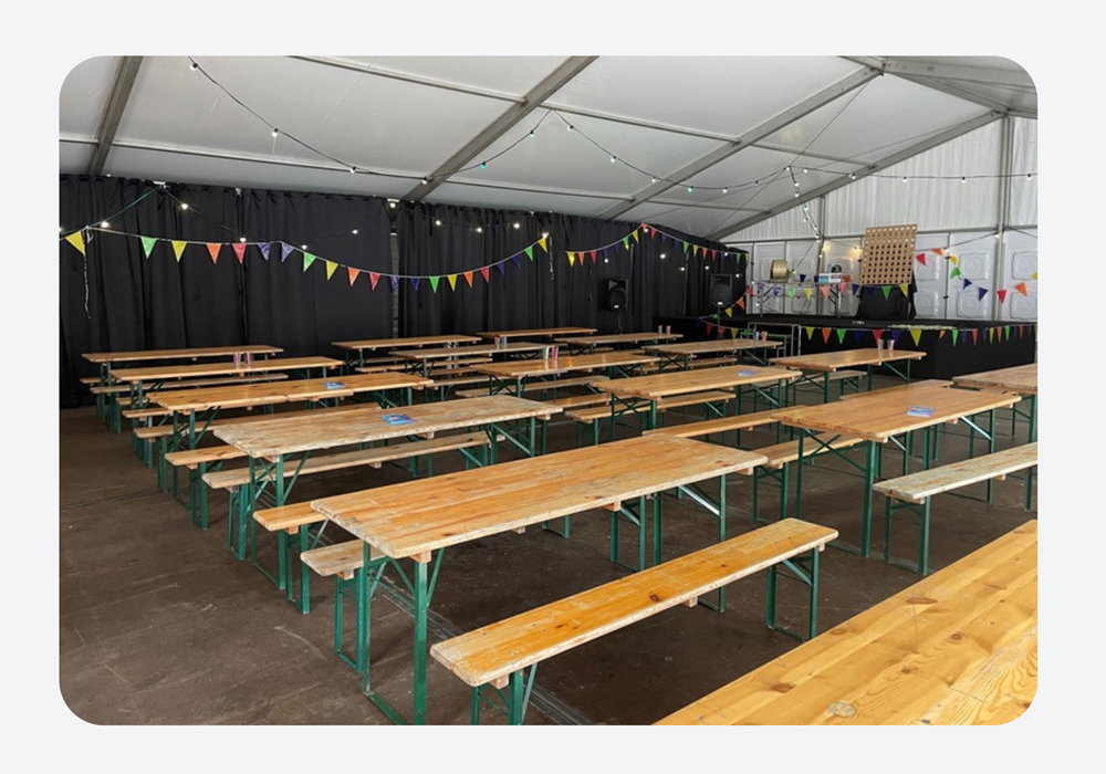 Biertafels verhuur huren verhuurbedrijf Accuraat Verhuur sportevenementen